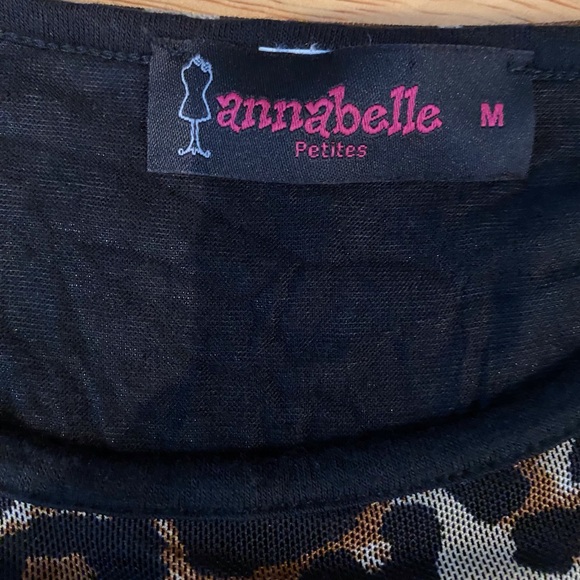 Annabelle Petites leopard print flutter top. Size MP. - Picture 4 of 4